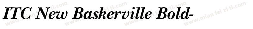 ITC New Baskerville Bold字体转换